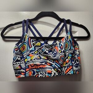 Zumba Fitness Multicolor Patterned Sports Bra